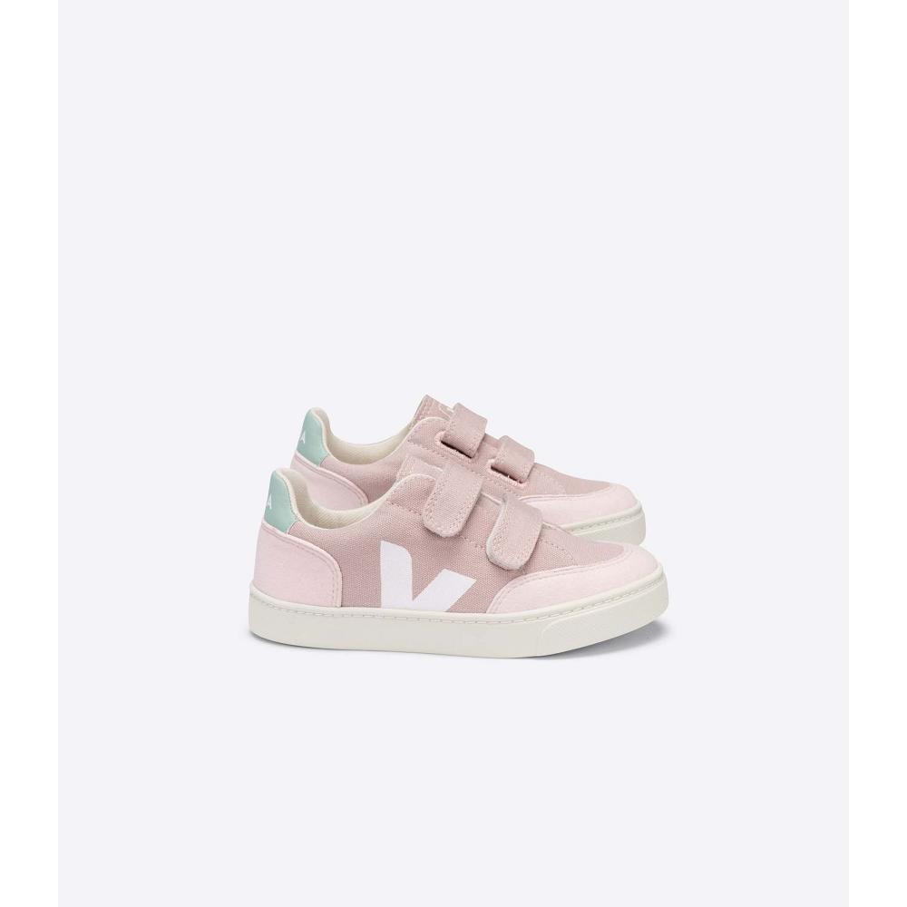 Pink Kids\' Veja V-12 CANVAS Shoes | AU 803HAP